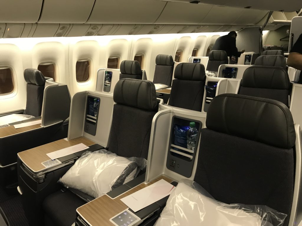 American Airlines 767 Business Class cabin