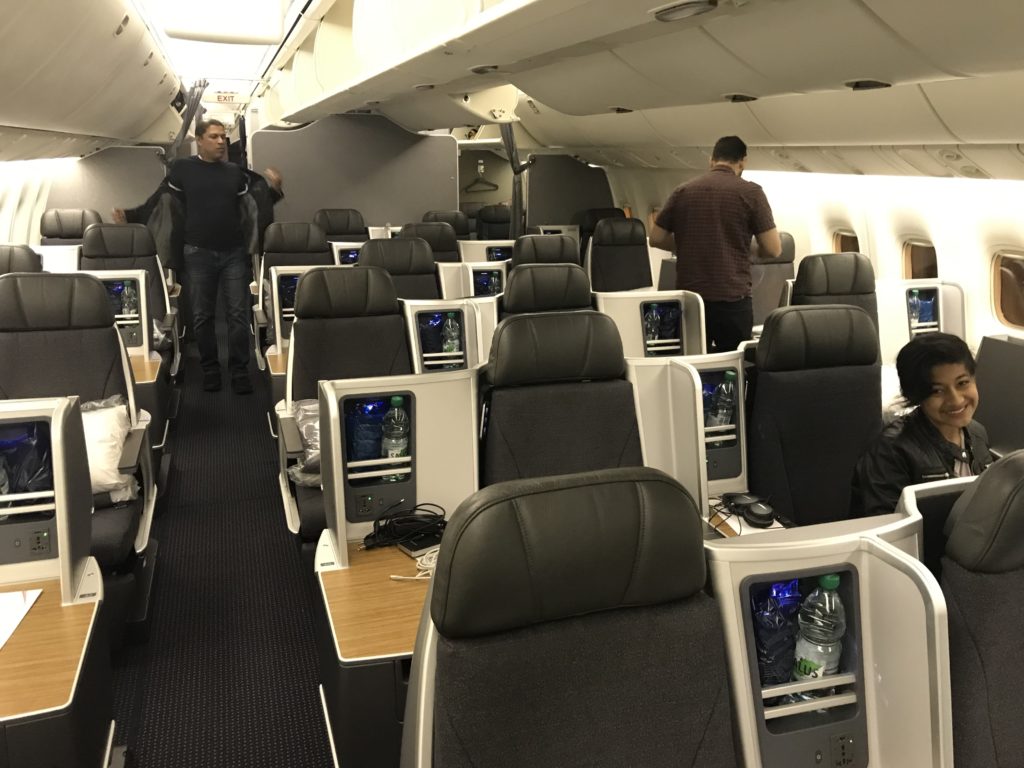 American Airlines 767 business class cabin