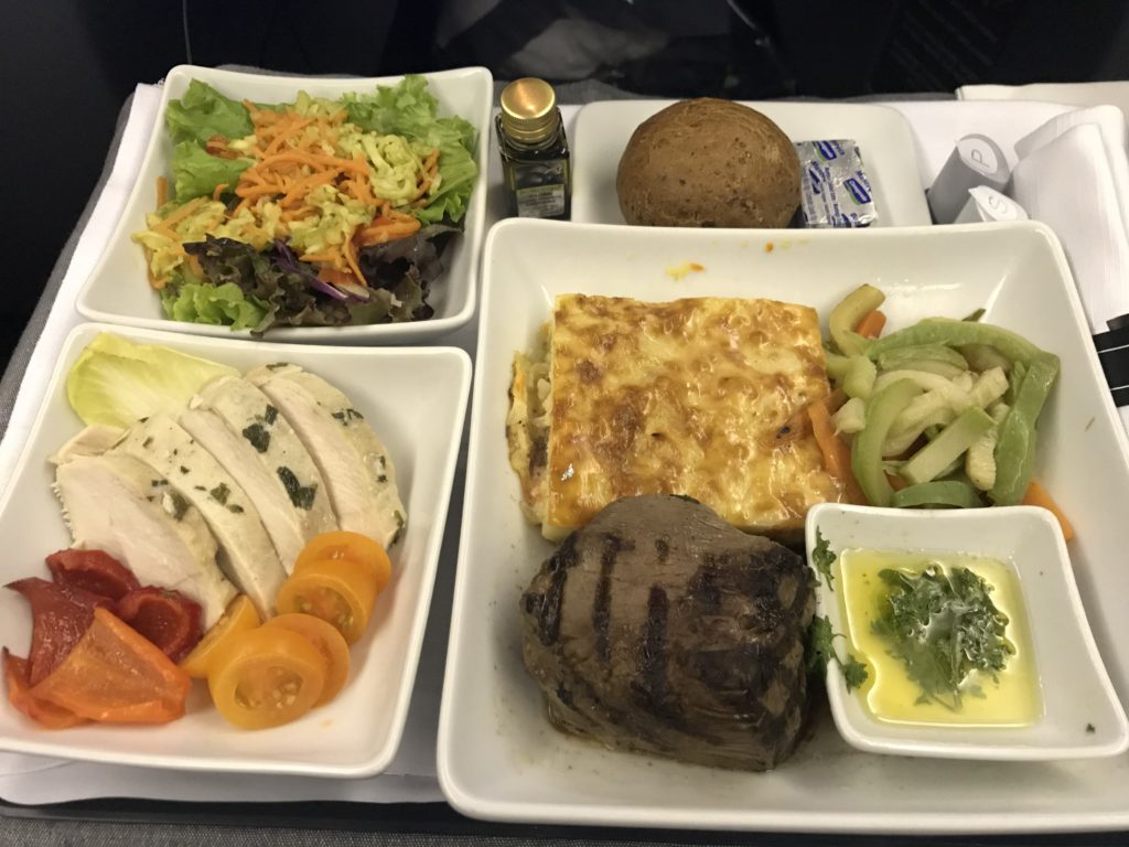 American Airlines 767 business class food