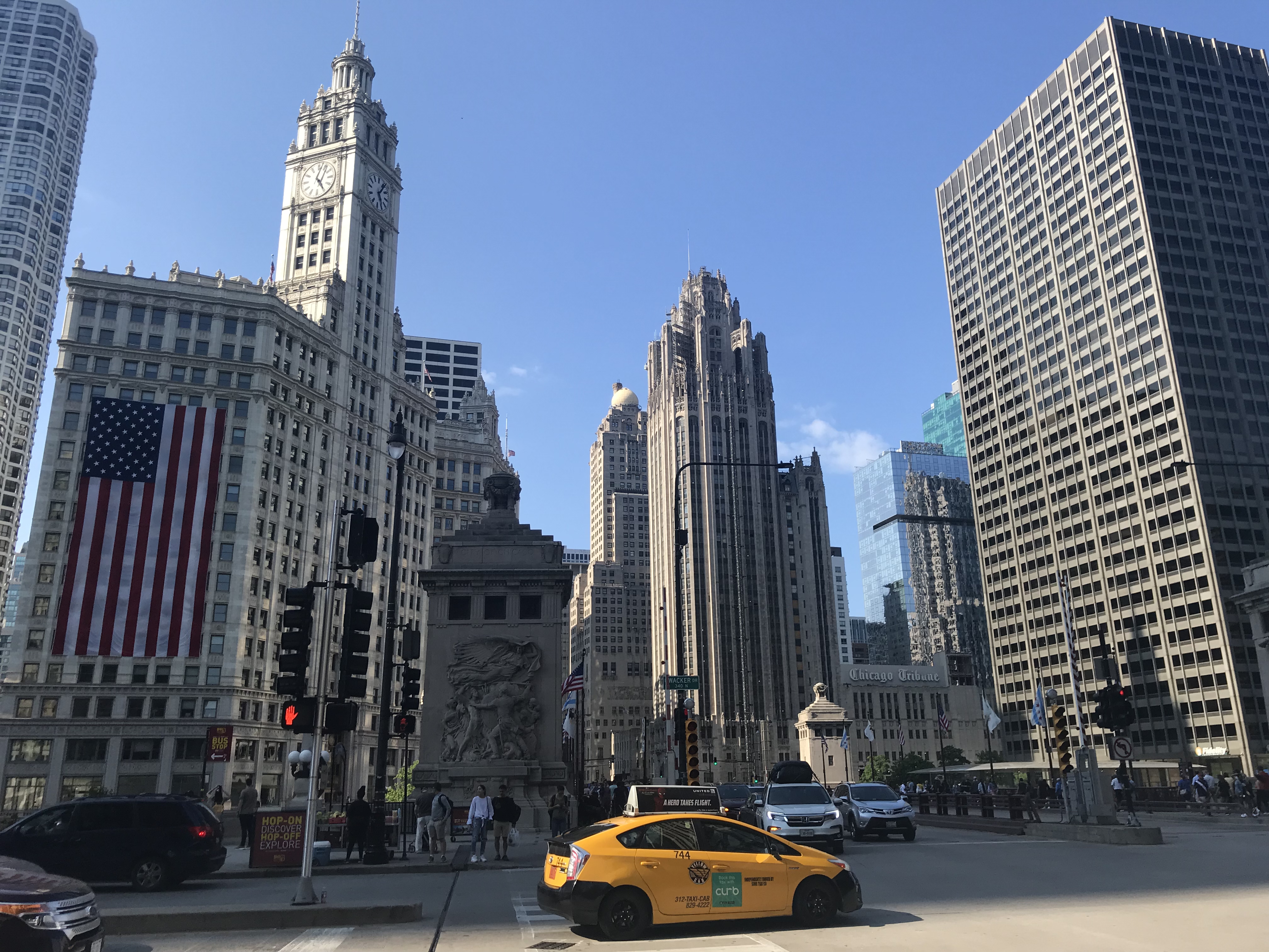 a yellow taxi in a city