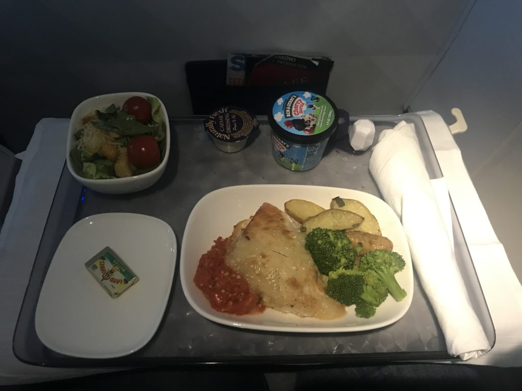 Delta 757 domestic first class food