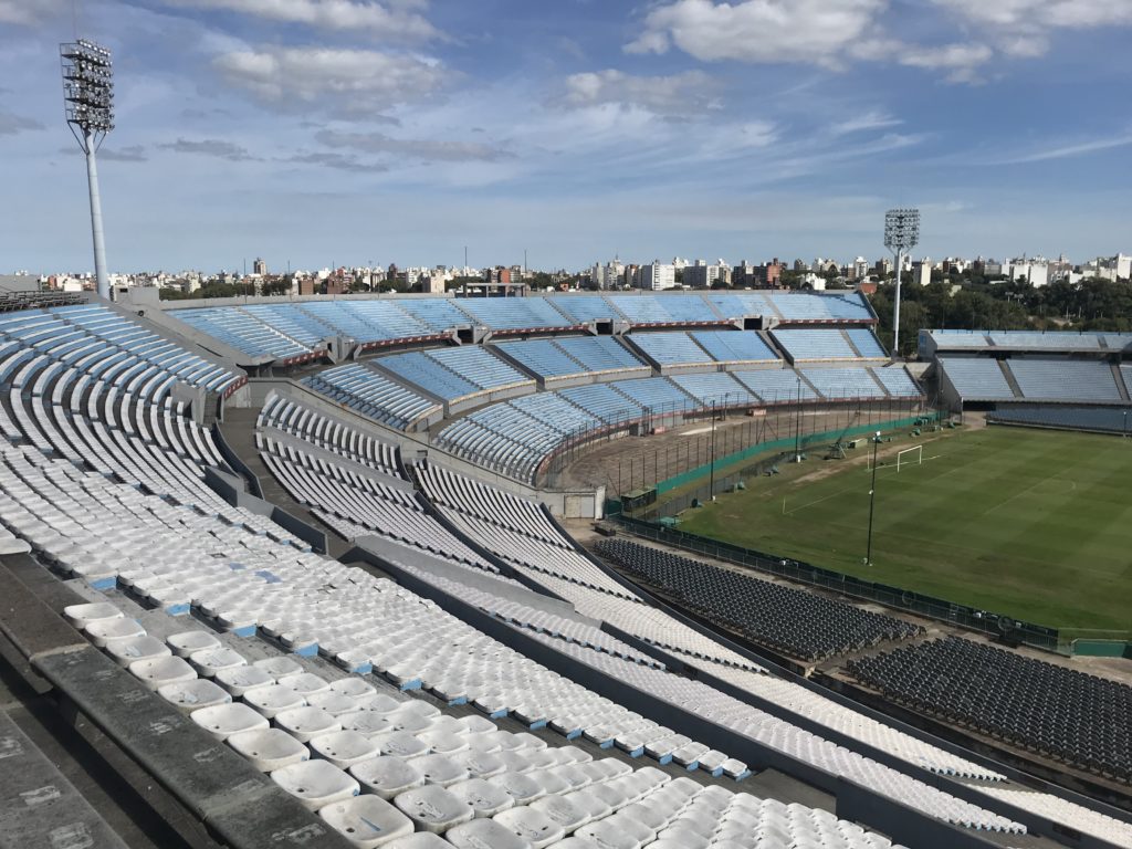 a stadium with empty seats
