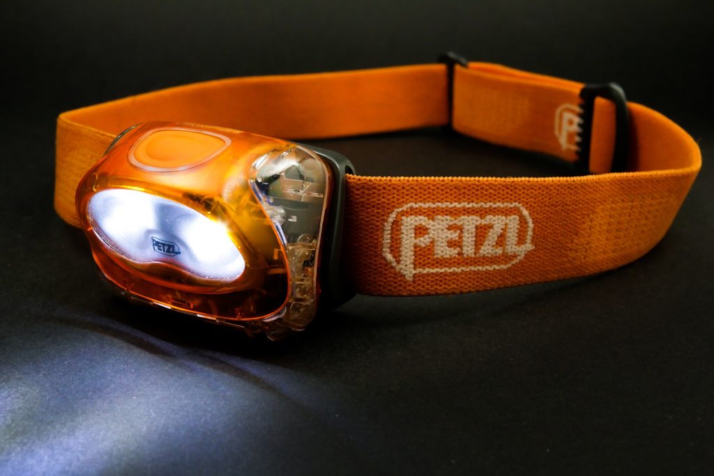 a headlamp with a light on it