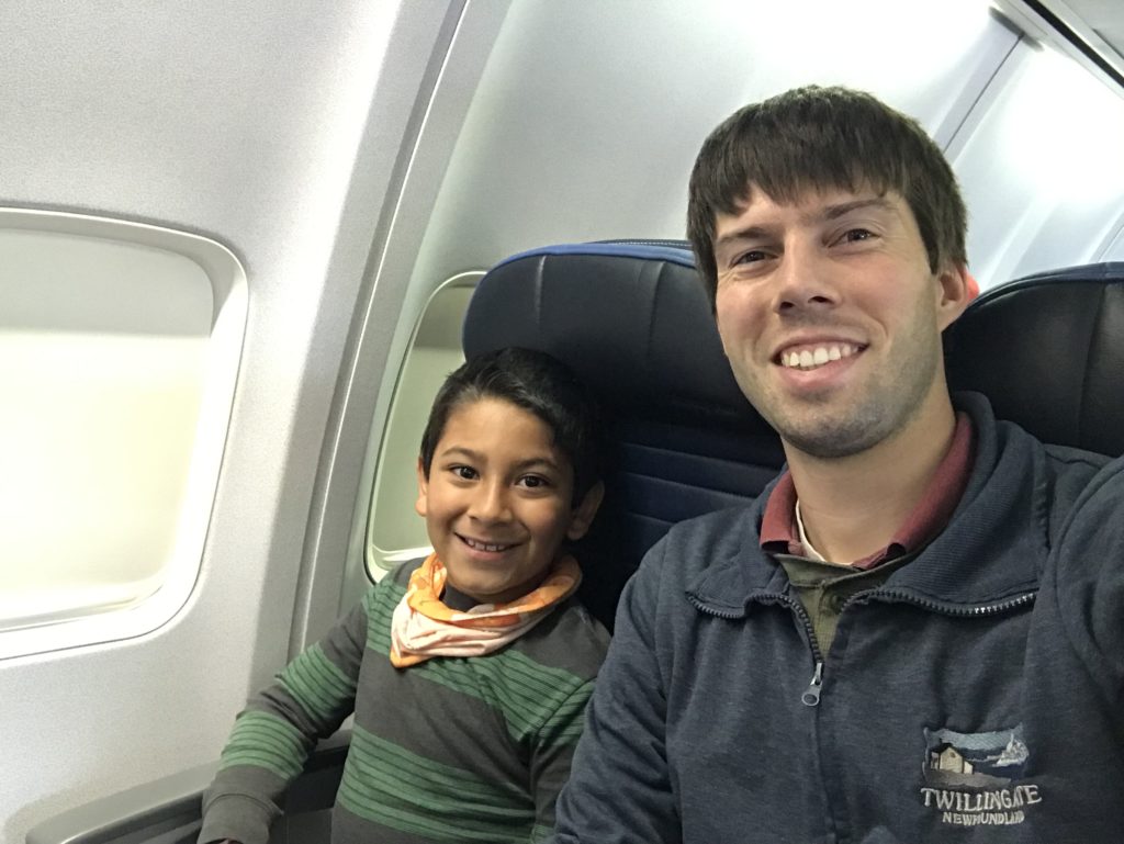 United 757 Economy Plus selfie