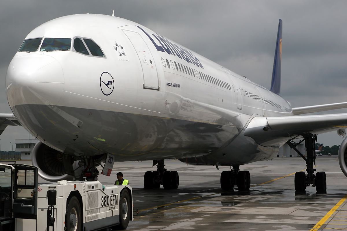 a large airplane on a runway