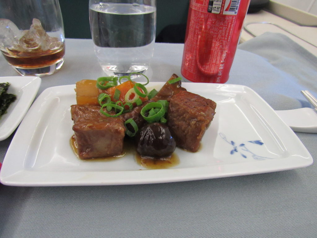 Korean Air A380 First Class Meal