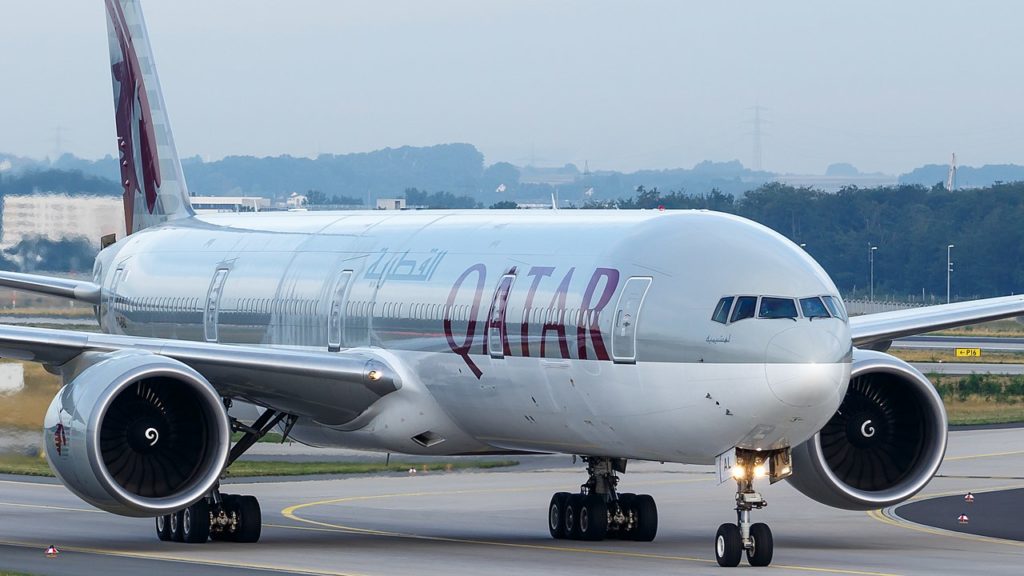 a large airplane on a runway