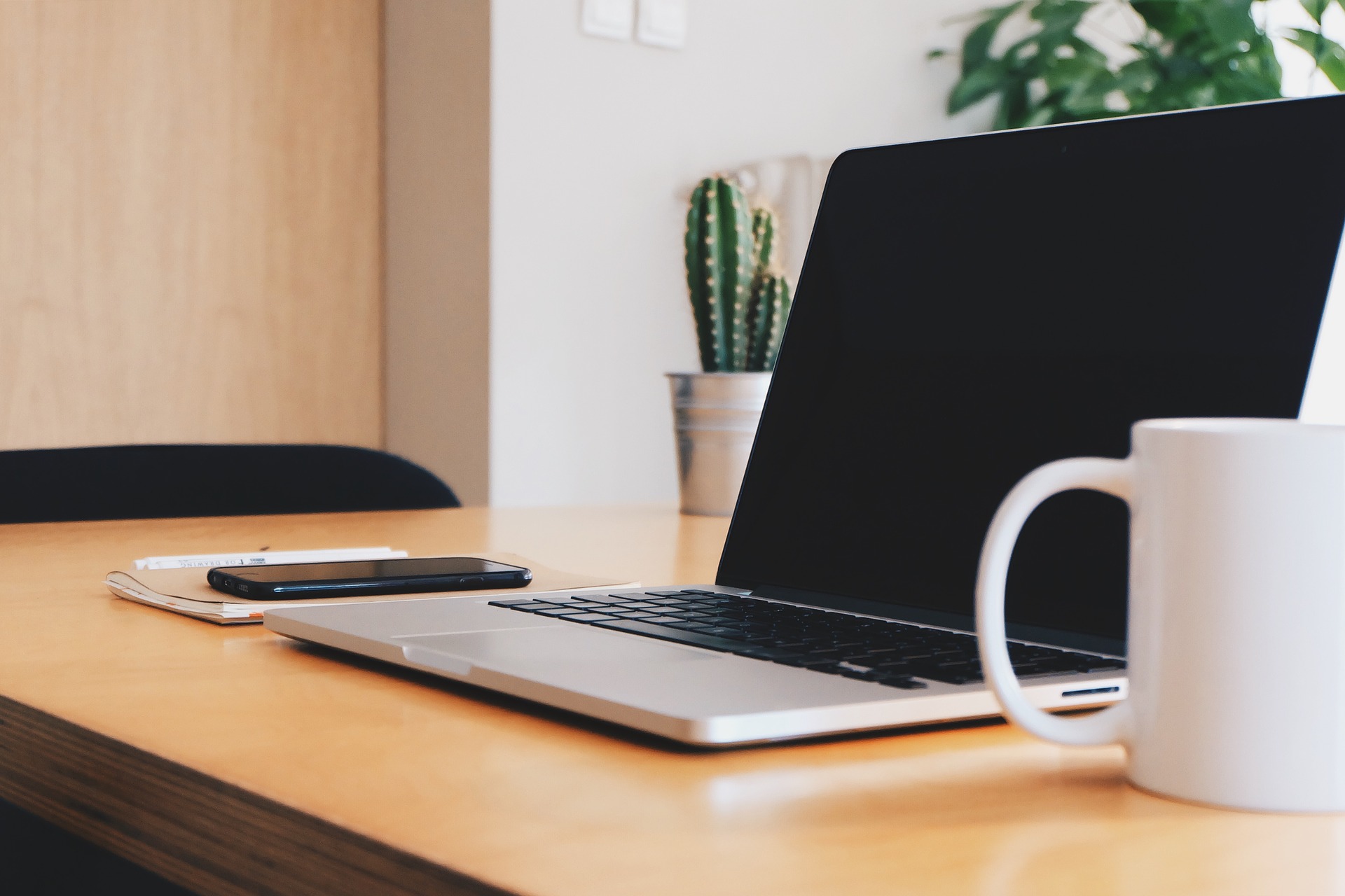 a laptop on a table