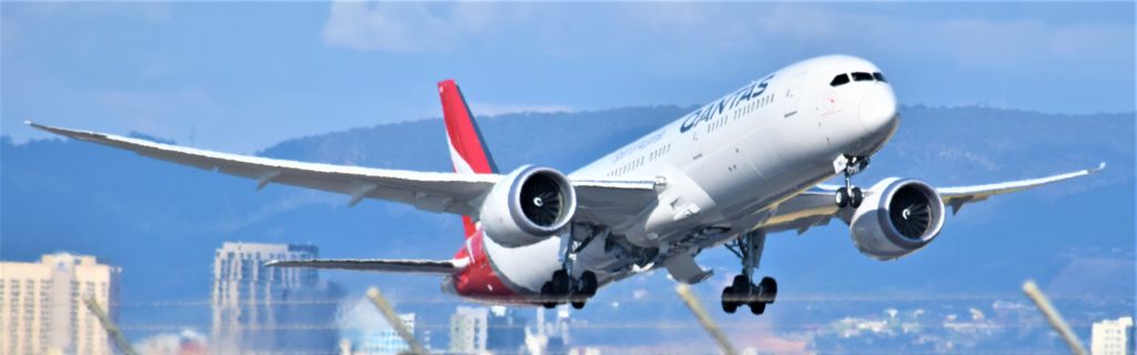 a plane taking off from the ground