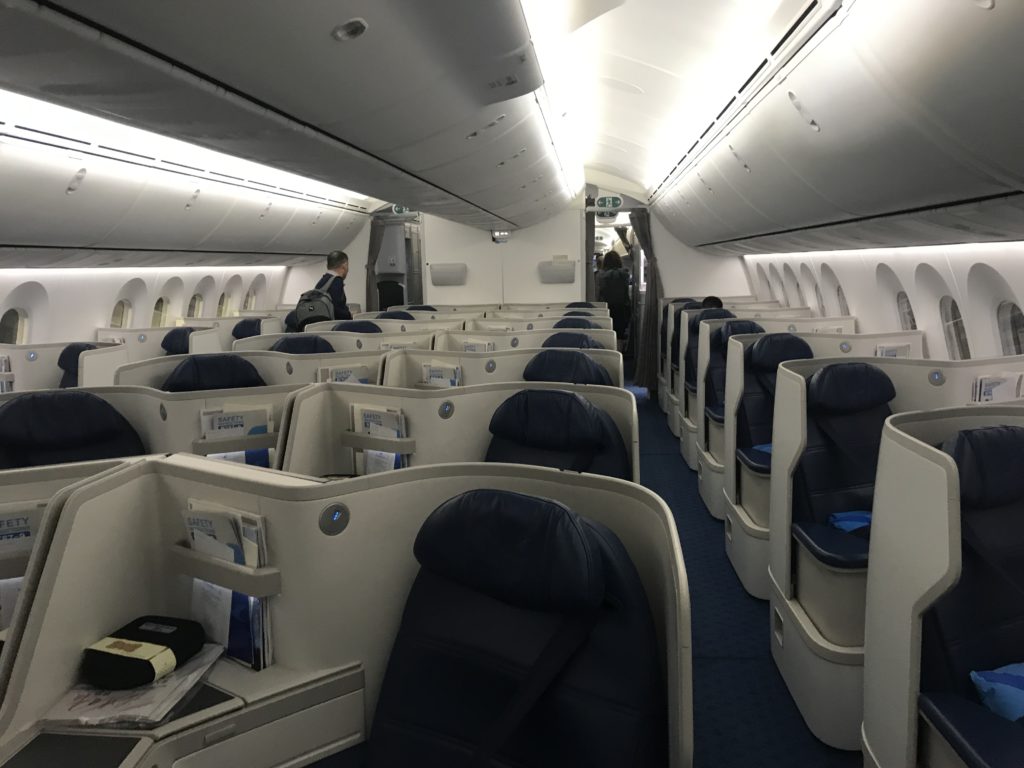 Xiamen Air 787-9 business class cabin