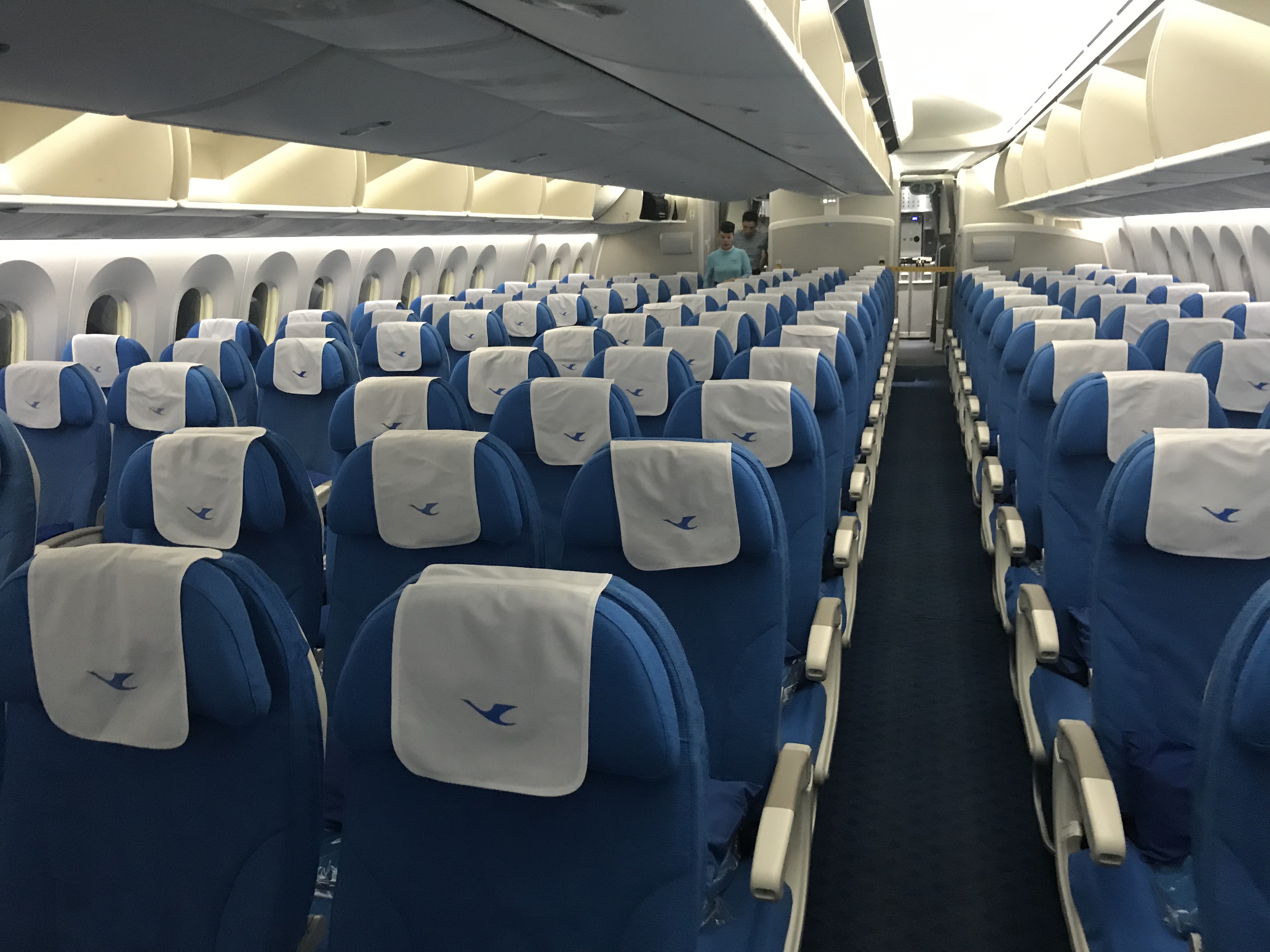 a row of seats in an airplane