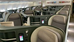 Eva Air Business Class Cabin on Boeing 777