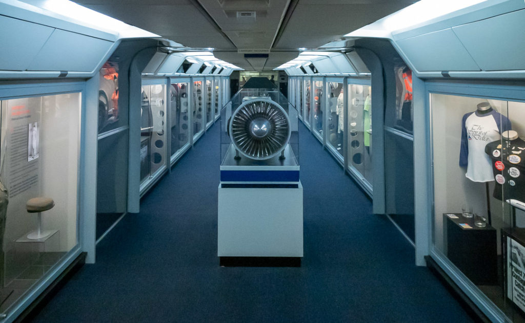 Delta Airlines Museum Boeing 767 interior 