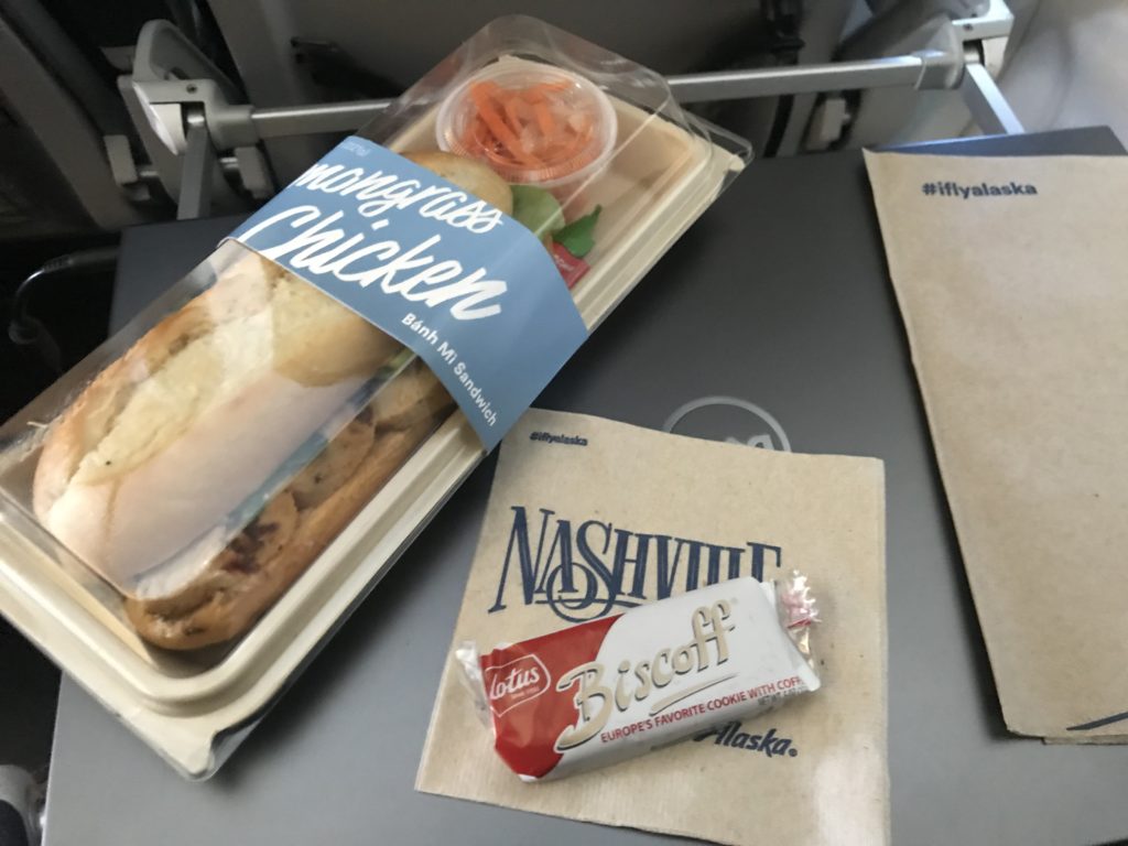 Alaska in-flight economy food for purchase