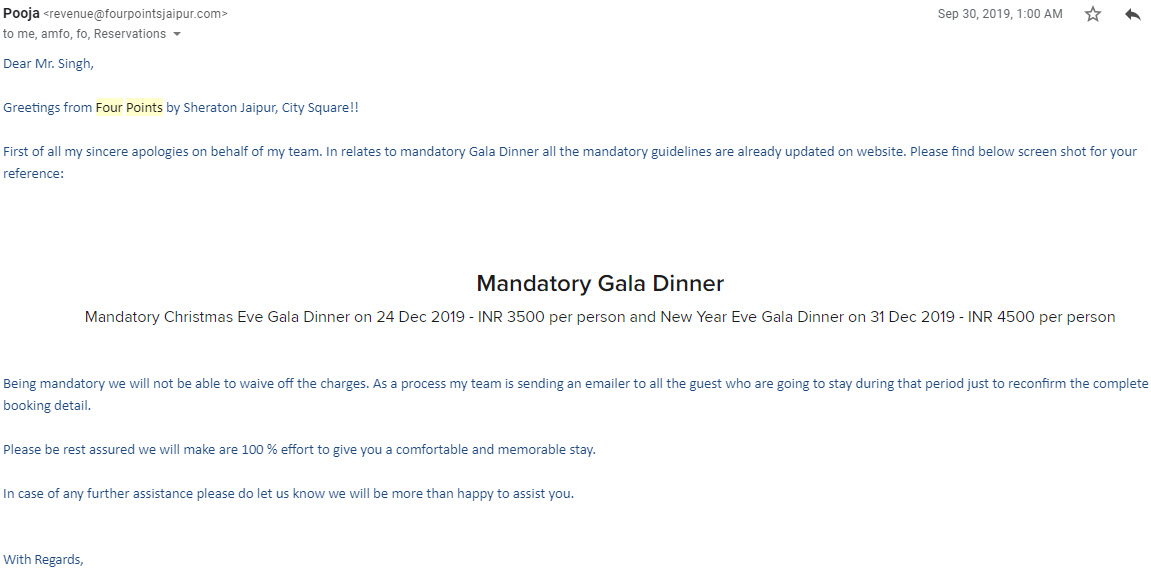 Mandatory Gala Dinner