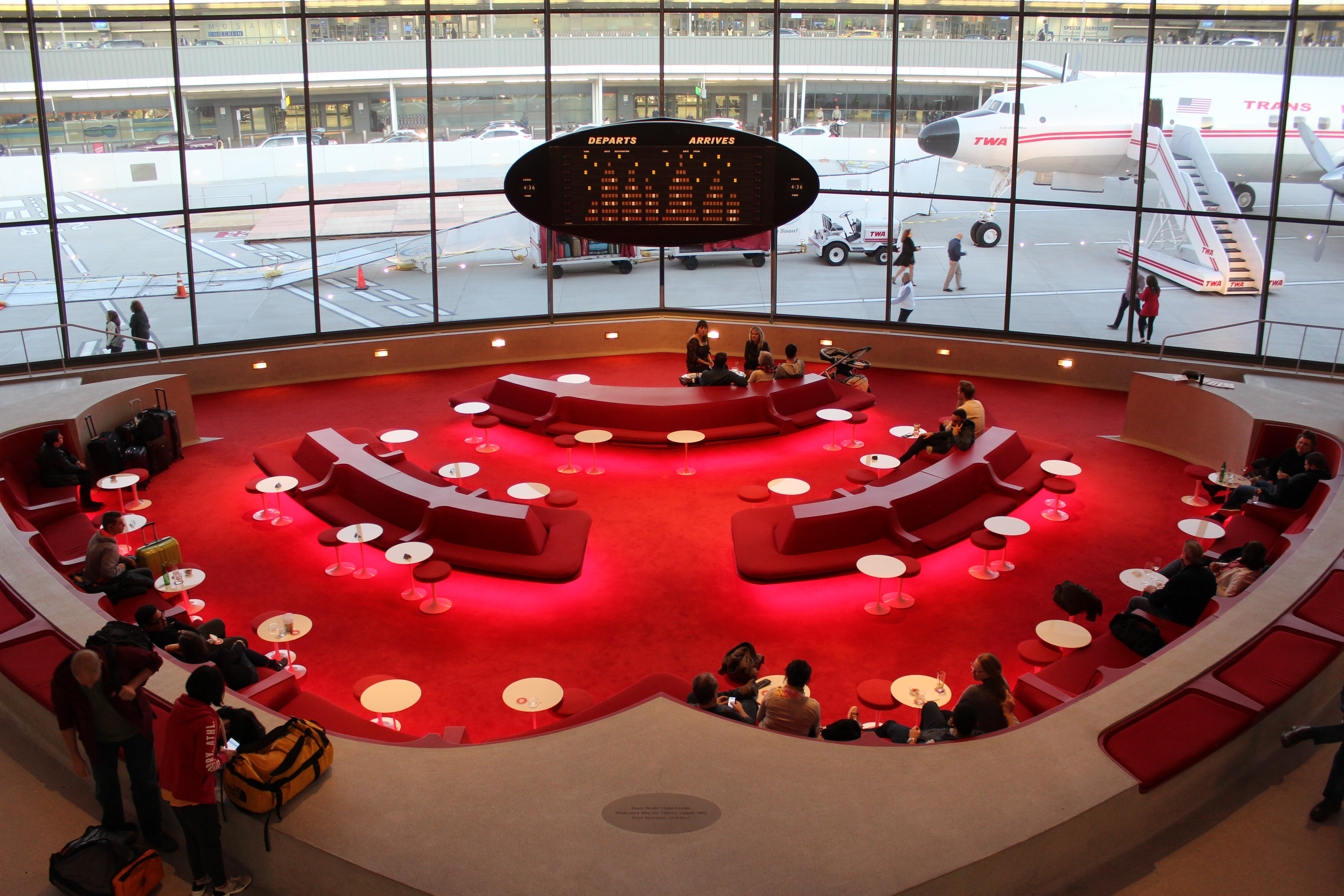 TWA Hotel Sunken Lounge Lobby Bar