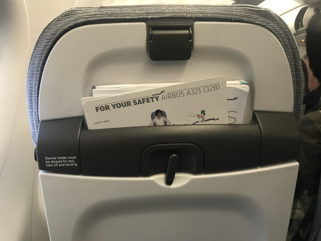 a safety instructions in a seat