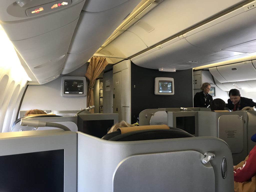 Alitalia 777-200ER Business Class cabin