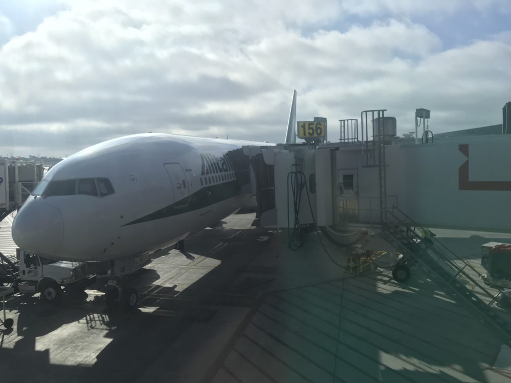 an airplane at an airport