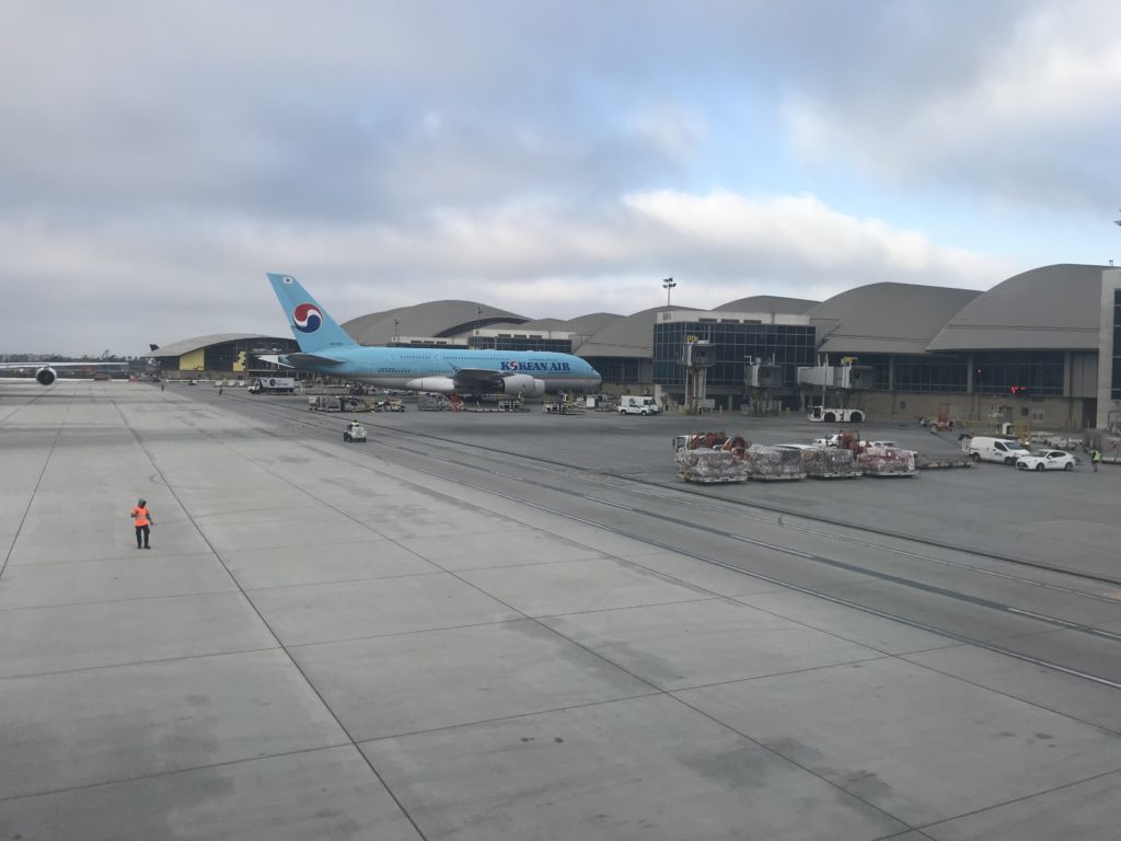 an airplane on the runway