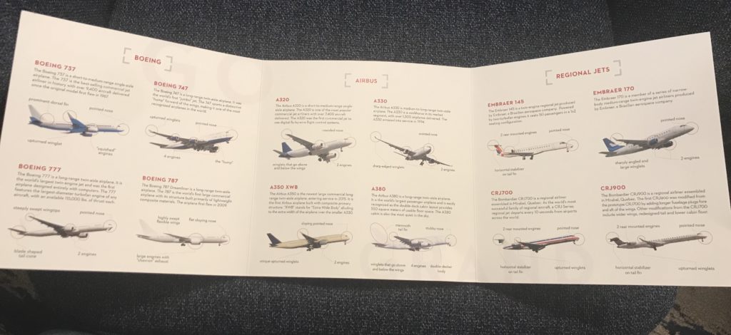 a brochure with pictures of airplanes