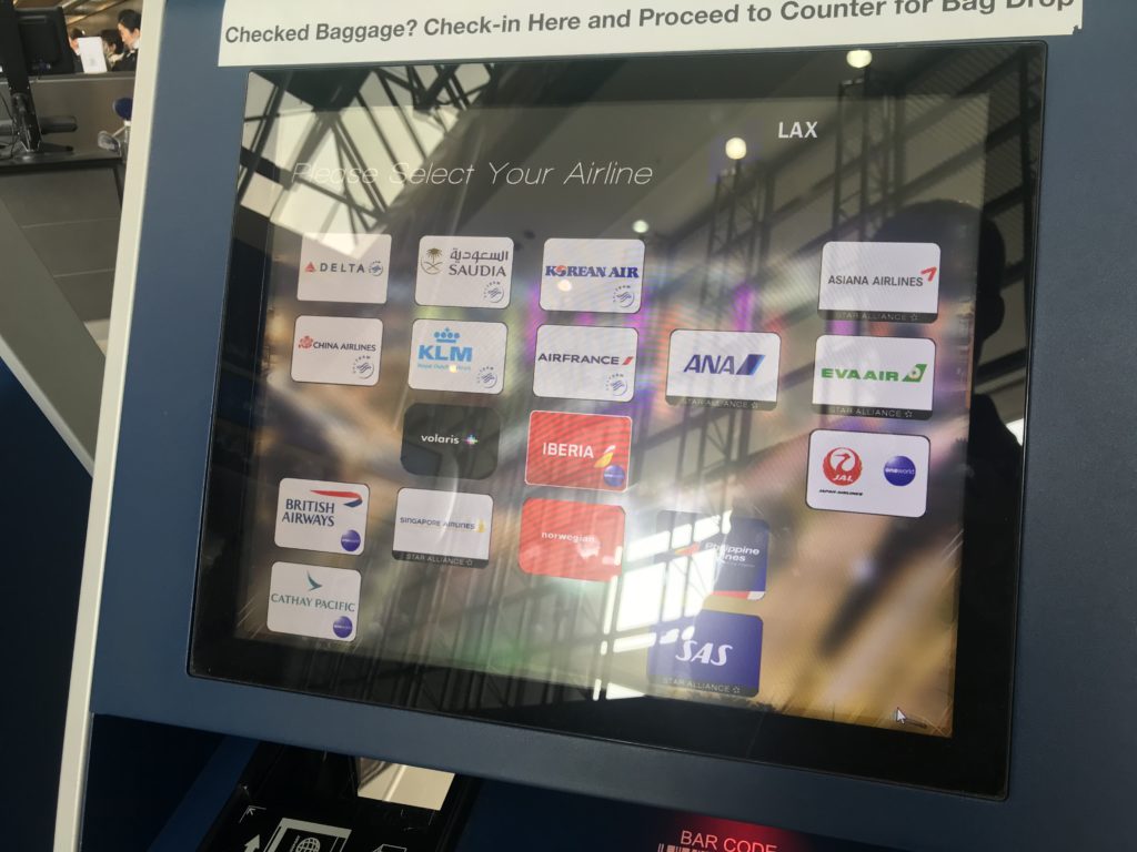 a screen with a group of airline logos on it