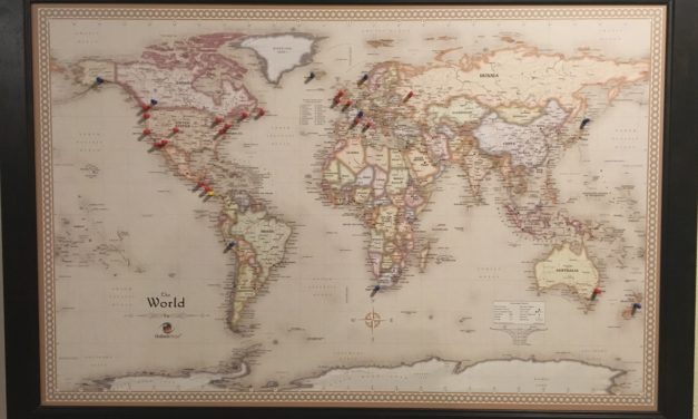 My Favorite Travel Gift Ever: Magnetic-Pin World Travel Map