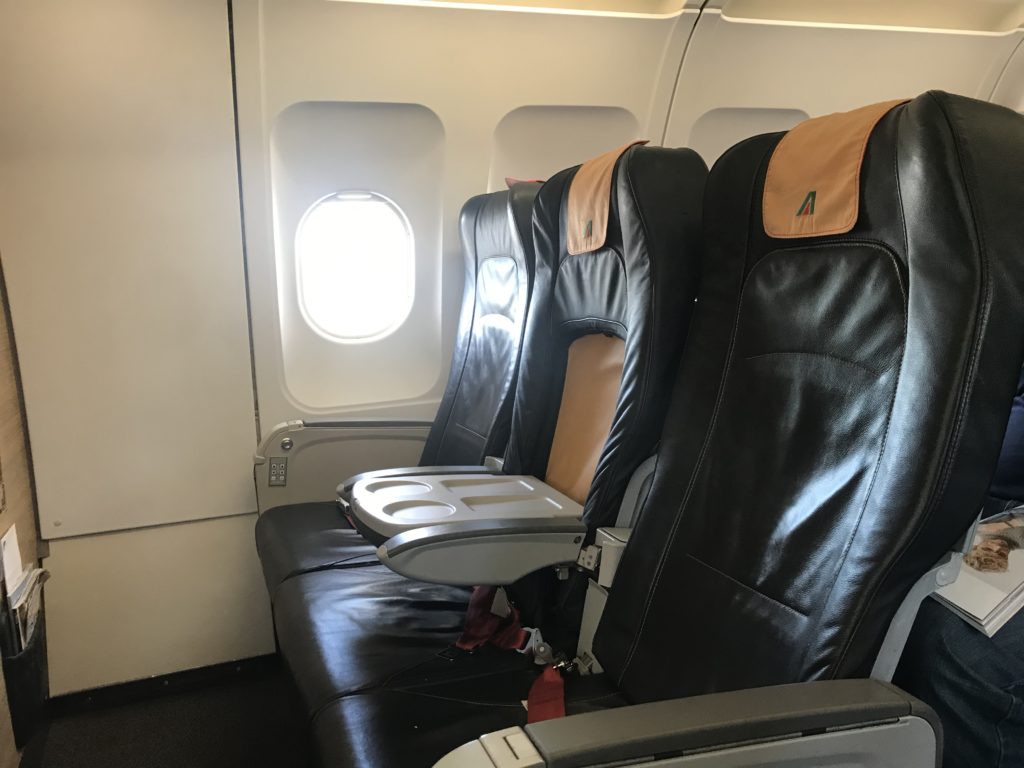 Alitalia A320 Europe business class seat