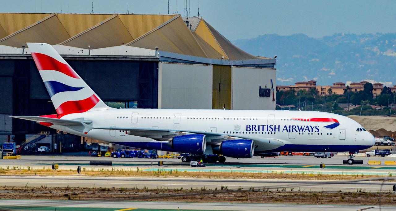 a large airplane on a runway