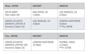 a close-up of a flight schedule