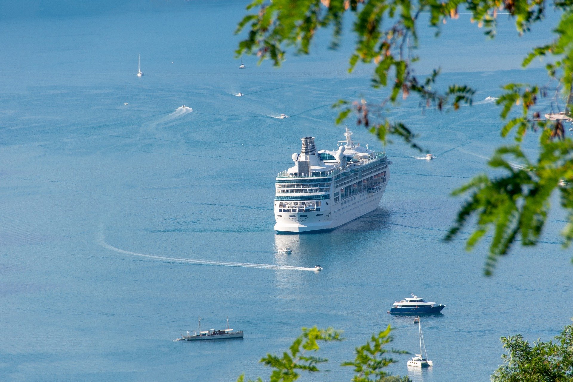 a cruise ship in the water