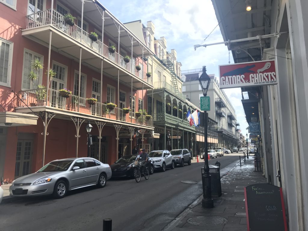 a street with cars parked on it