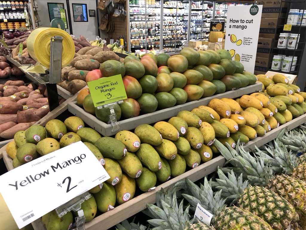 a display of fruits in a store