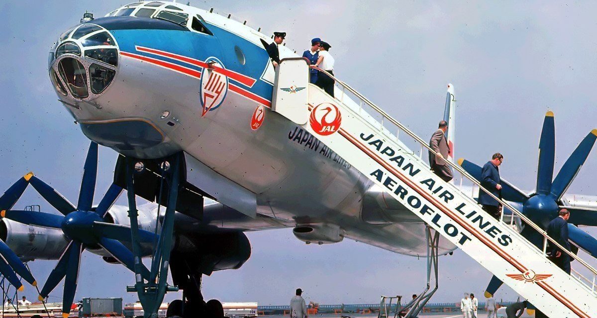 Did you know Japan Air Lines and Aeroflot once used the Tupolev Tu-114 for a joint operation?