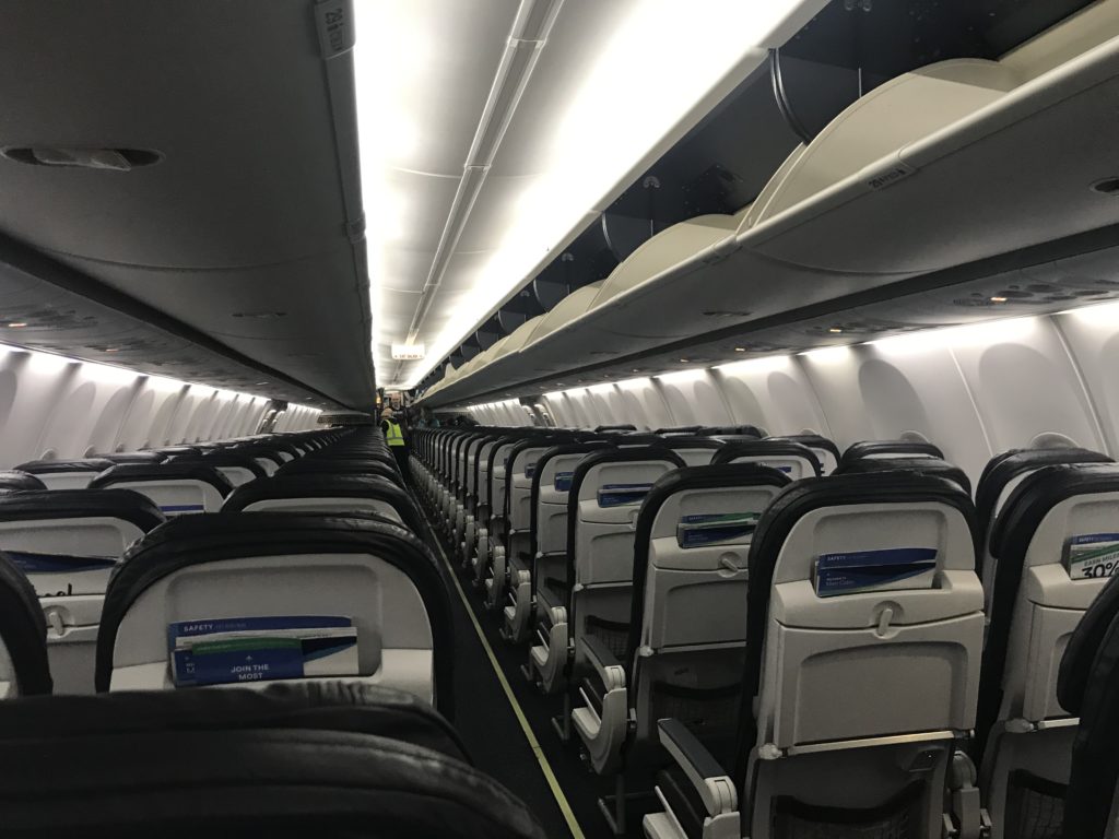 Alaska Airlines basic economy 737-900 cabin
