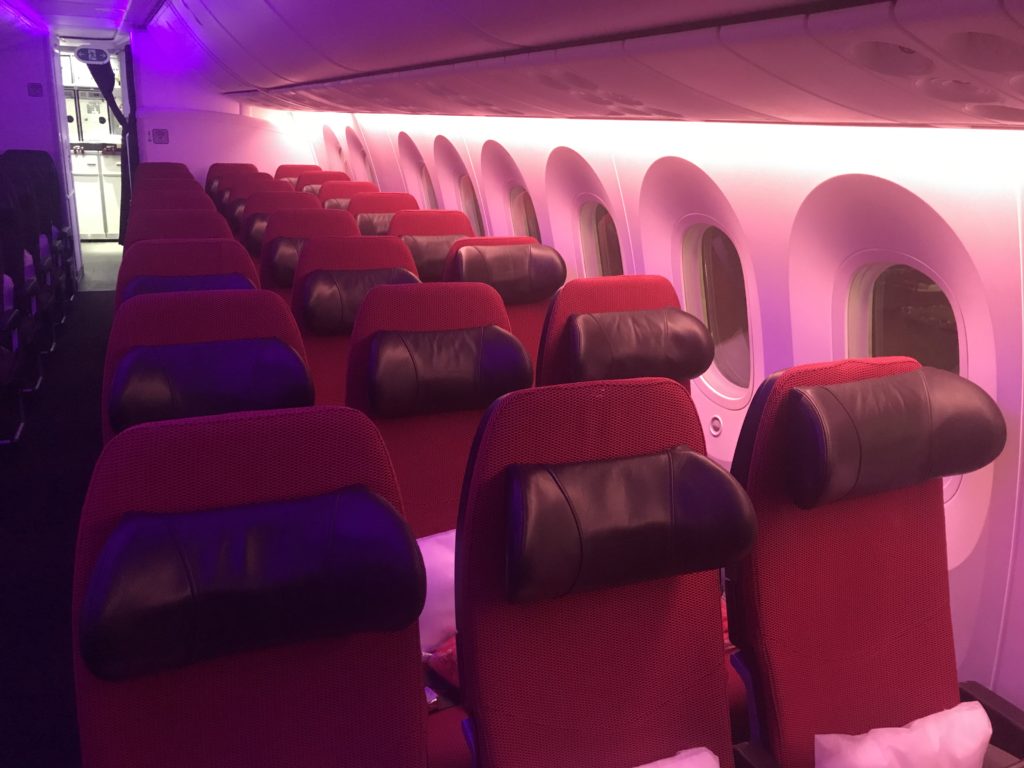 Virgin Atlantic 787-9 economy cabin