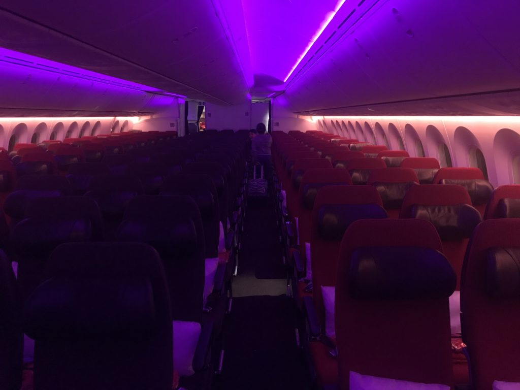 Virgin Atlantic 787-9 economy cabin