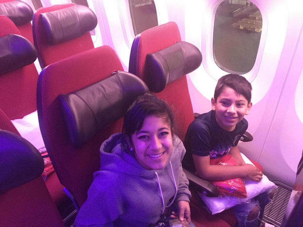 Virgin Atlantic 787-9 economy kids
