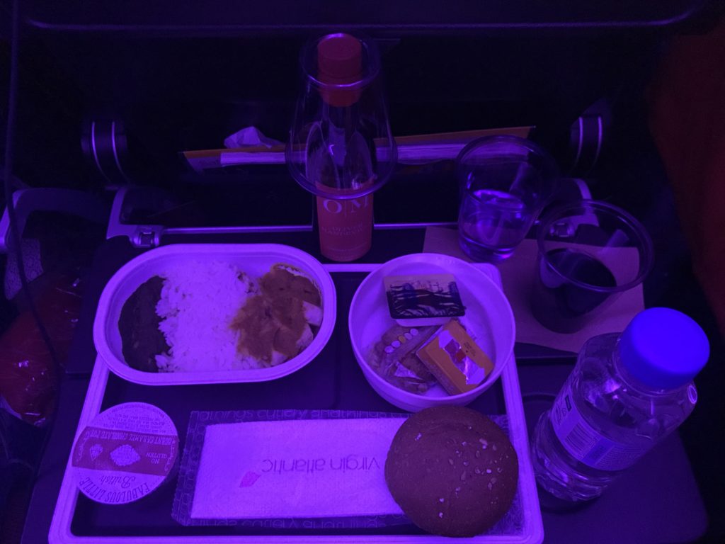 Virgin Atlantic 787-9 economy meal service