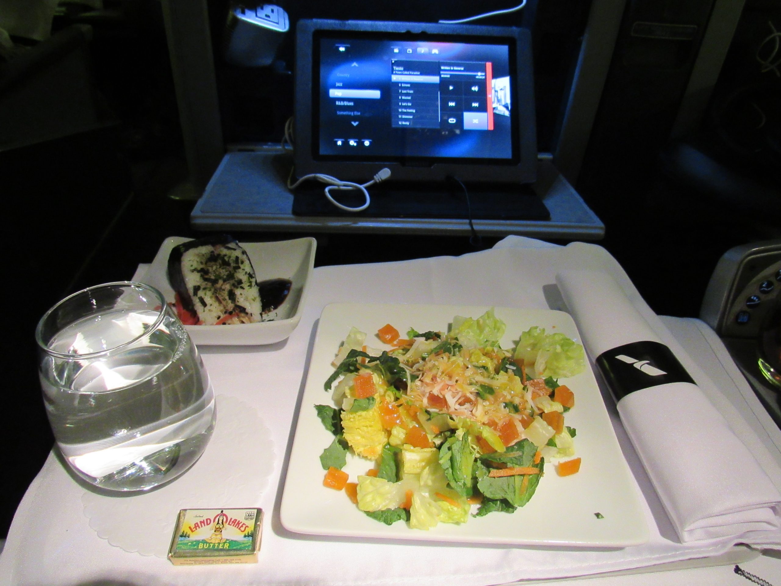 Salad American Business Class from Hawaii