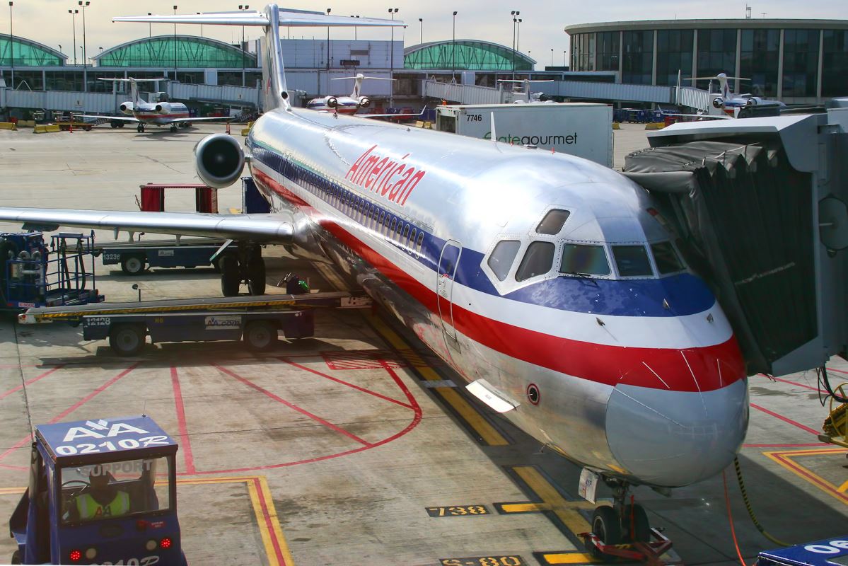 an airplane at an airport