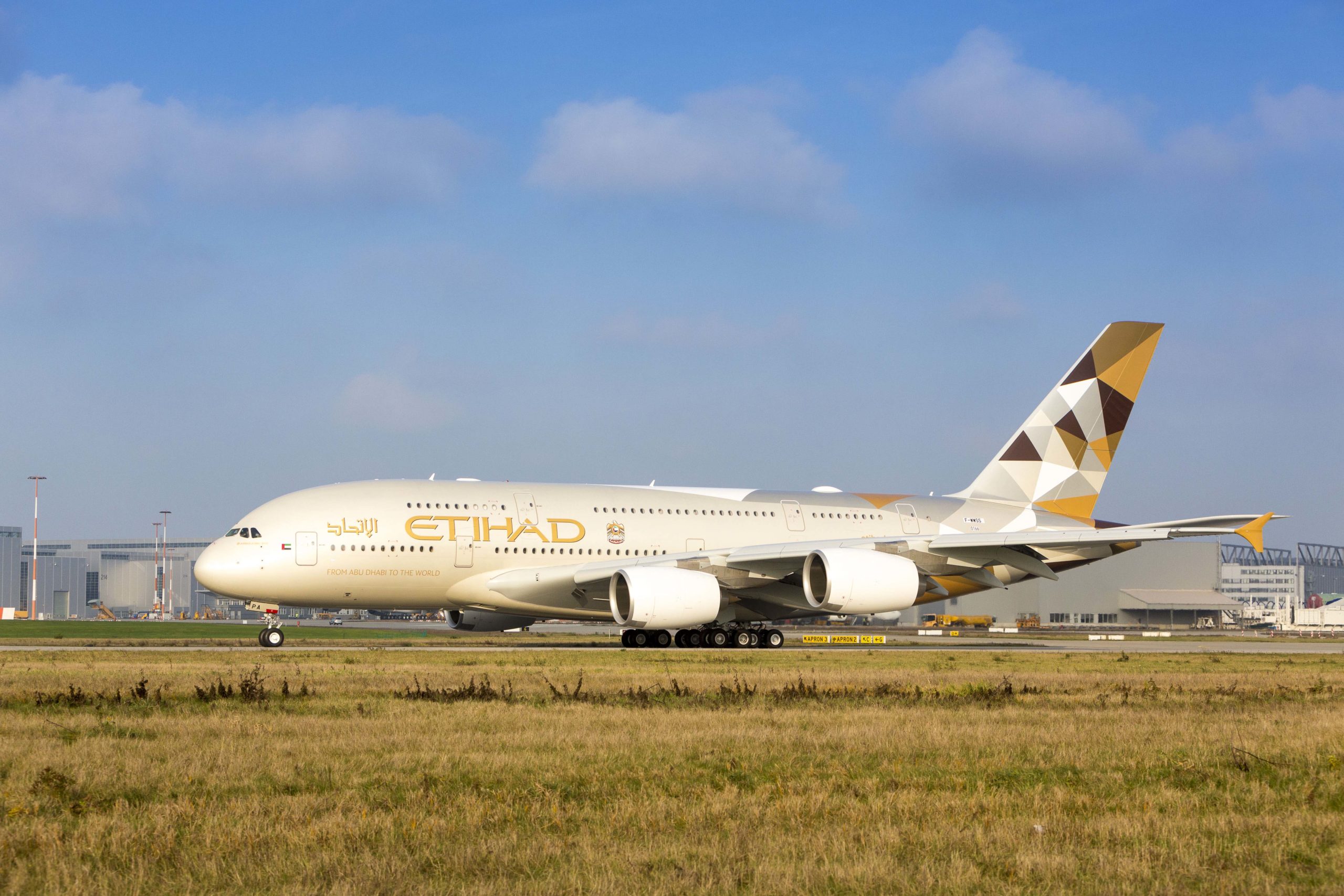 a large airplane on a runway