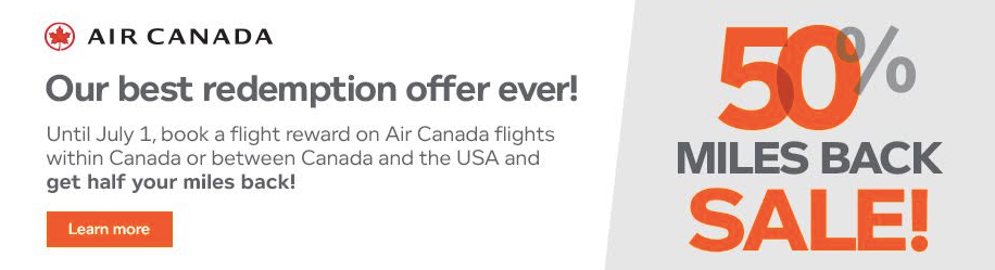 Wowza! Get 50% miles back on Air Canada award bookings - TravelUpdate