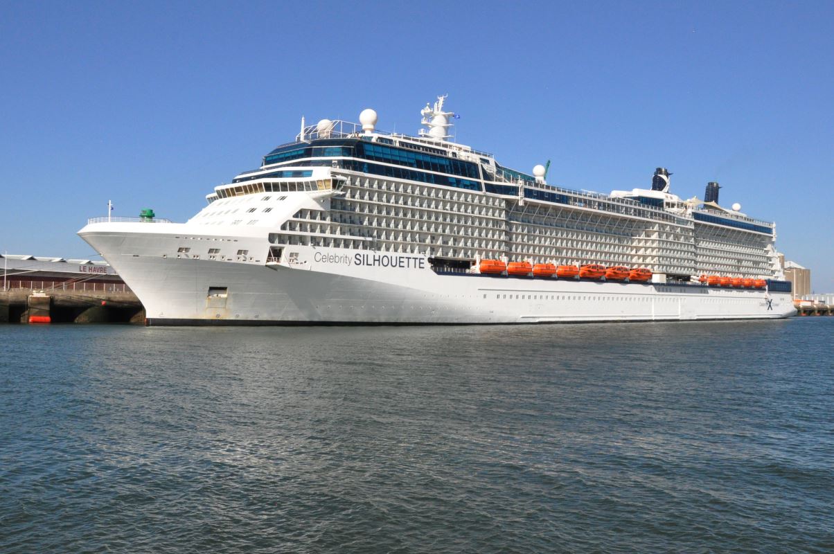 a large cruise ship in the water