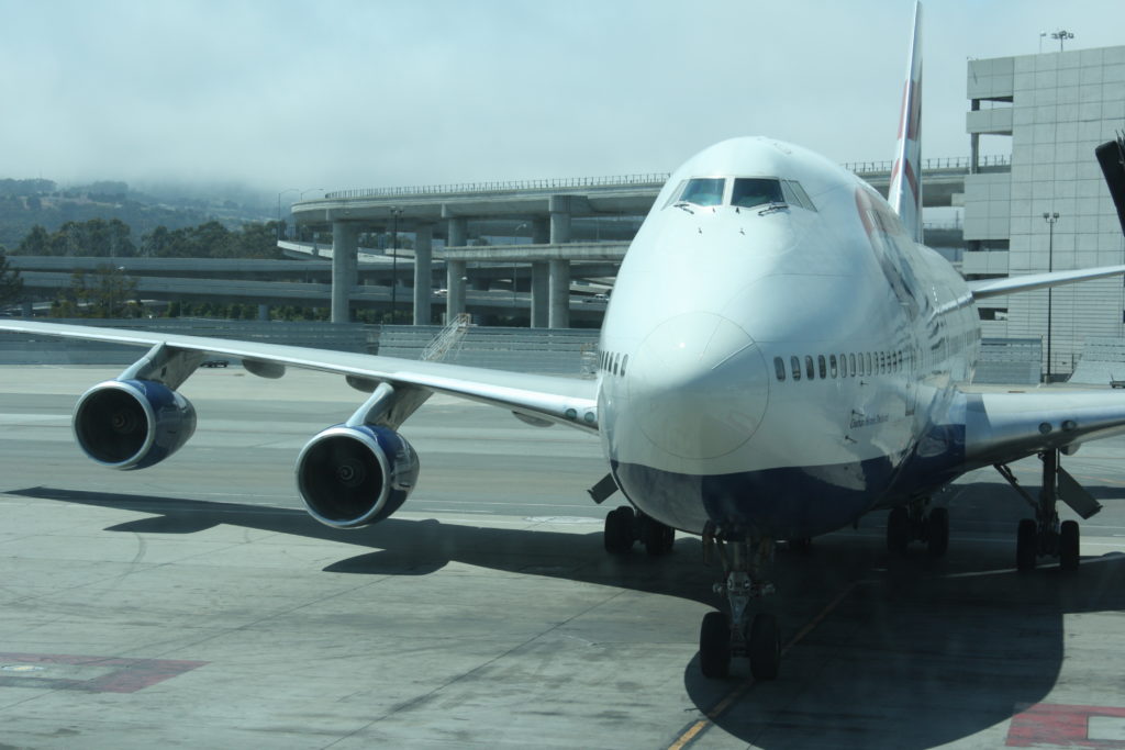 British Airways 747 flight