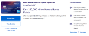 hilton sign-up bonuses