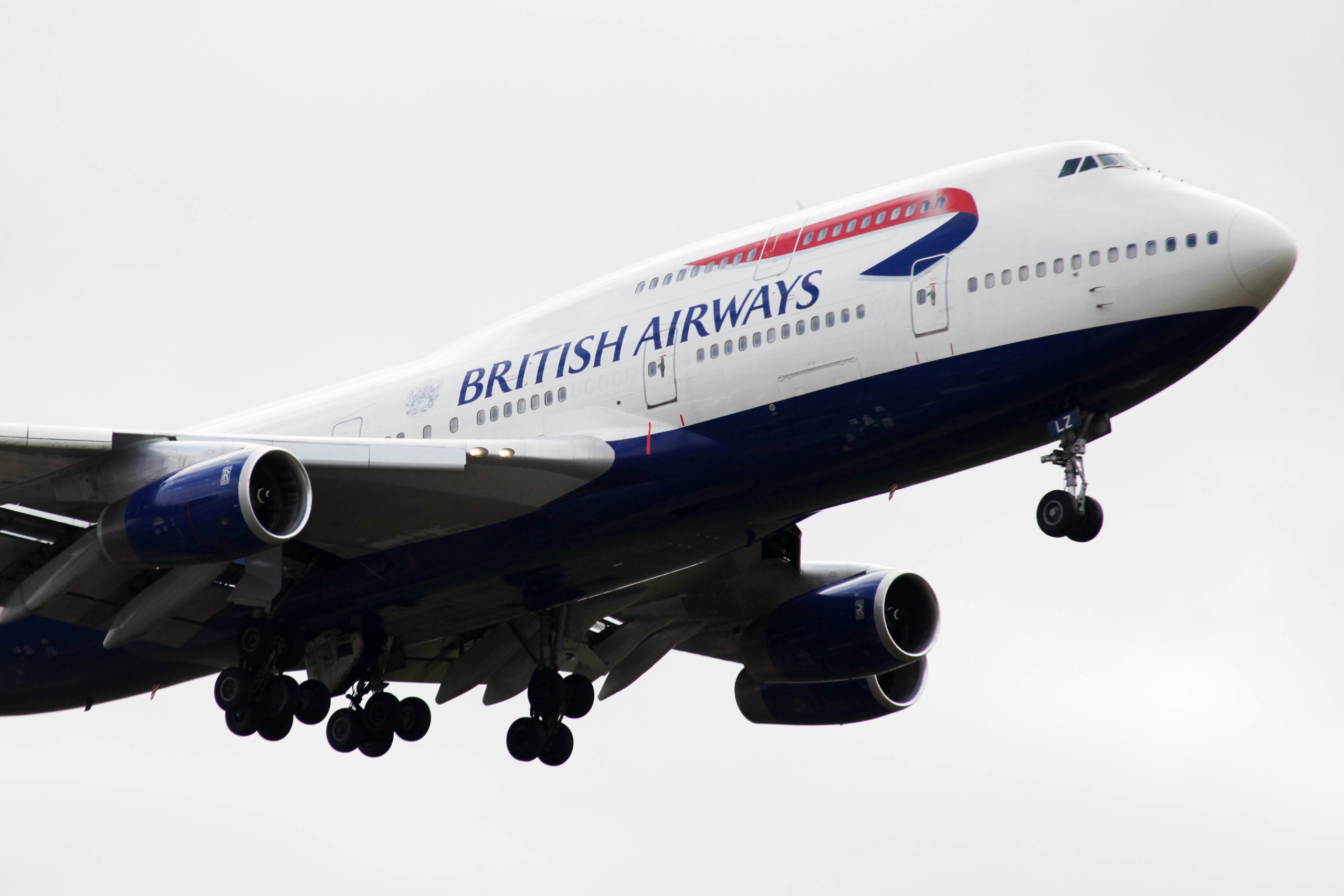 a large airplane flying in the sky