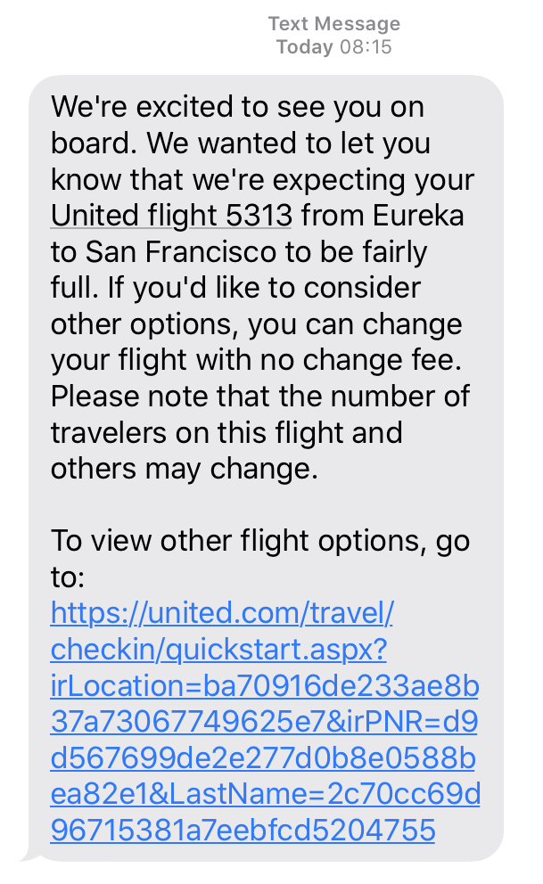 United rebooking full flights