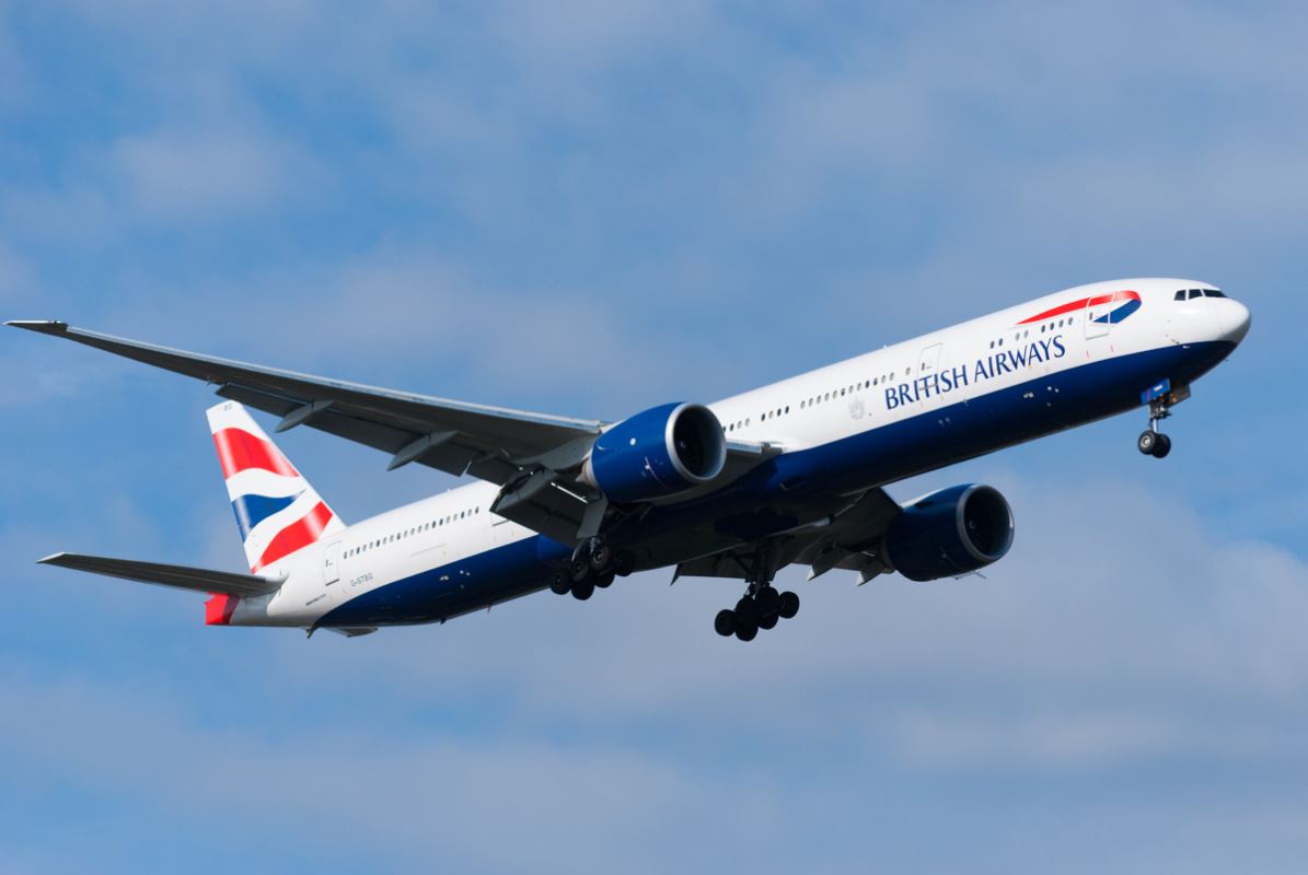 a large airplane flying in the sky