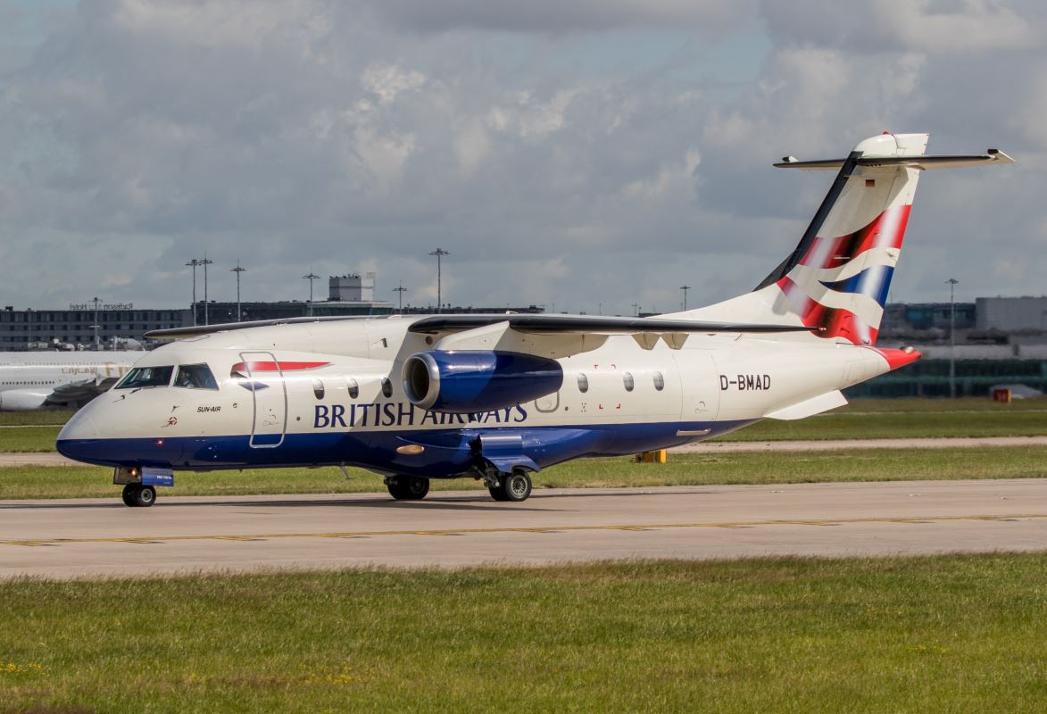 a plane on the runway